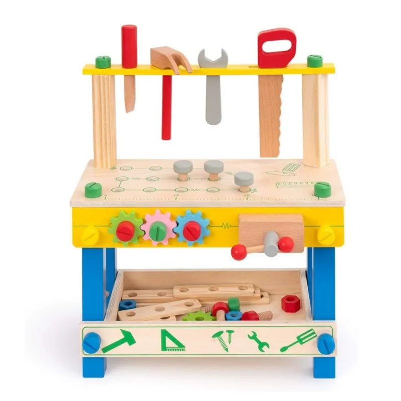 Toy Robotime Robud Solid Wood Tool Stand Workbench