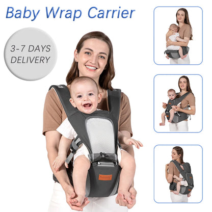 Newborn Baby Carrier, Adjustable Back Strap-Ergonomic, Baby Wraps Carrier