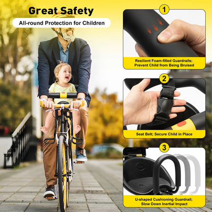 Front Mount Portable Baby Bike Safety Seat